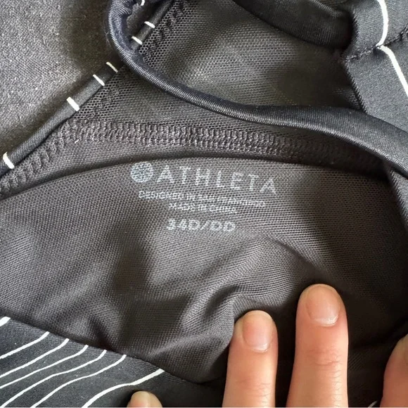 Athleta Monochrome Striped Swimsuit - Picture 4 of 5